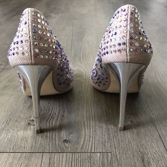 Rhinestone Nude Heels 🤍💎💗 - Picture 5 of 6